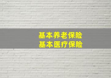 基本养老保险 基本医疗保险